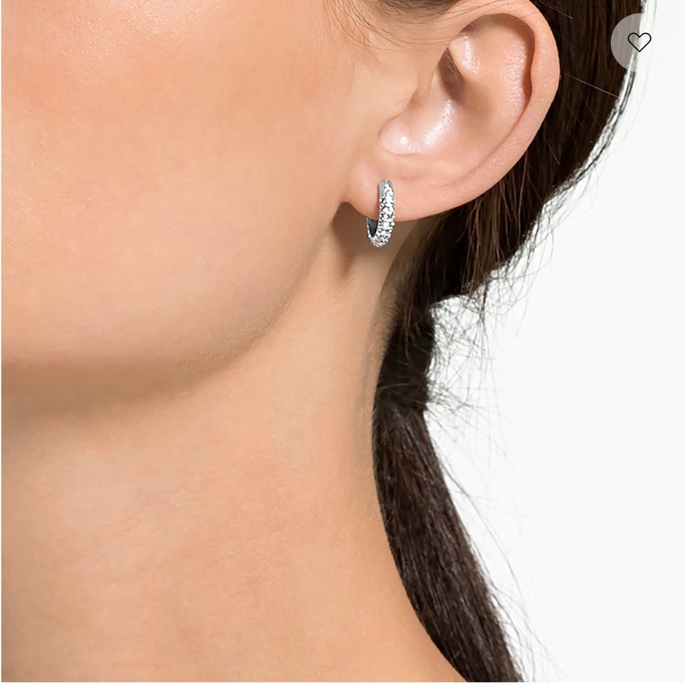Authentic Swarovski Stone Hoop earrings NWT $38